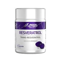 Resveratrol 30 Cápsulas Bodyaction Alta Concentração de Trans-resveratrol