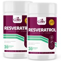 Resveratrol cápsulas 500mg 2 Frascos - Celliv