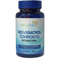 Resveratrol Composto 60 Cápsulas 500mg - Naturefree