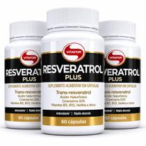 Resveratrol Plus Vitafor Kit com 3 Frascos de 60 Cápsulas Resveratrol Plus Vitafor Kit com 3 Frascos de 60 Cápsulas