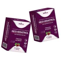 Resveratrol Semente Uva 120 Cápsulas 2 x 60 cápsulas Supraervas