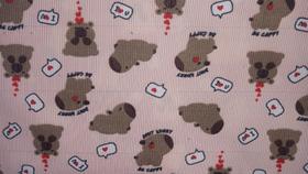Retalho Malha Canelada Estampa Capivara Capivarinha 1x1,40mt Retalho Malha Canelada Estampa Capivara Capivarinha 1x1,40mt
