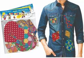 Retalho Remendo Tecido Adesivo Roupa Caipira Festa Junina Quadrilha Sortidos 10 unidades