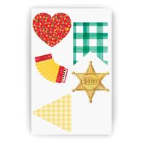 Retalho Remendo Tecido Adesivo Roupa Festa Junina 5 Adesivos