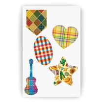 Retalho Remendo Tecido Adesivo Roupa Festa Junina 5 Adesivos