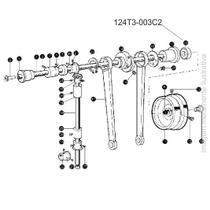 Retentor 36 do óleo reta metal do volante - 124t3-003c2