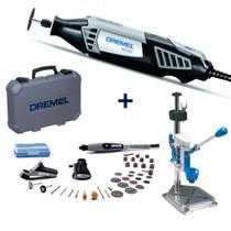 Retífica Dremel 4000 c/ 36 Acess. + 3 Acop.+ Maleta + 1 Sup. Vertical 220