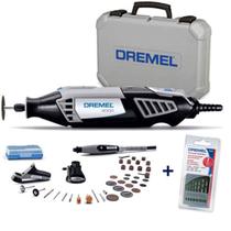 *Retífica DREMEL 4000 Profissional 175W c/ 36 Acess + 3 Acoplamentos + 1 Kit Brocas DREMEL