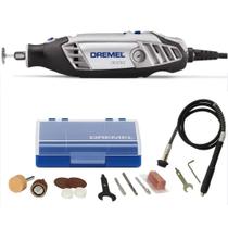 Retifica Serie 3000 120W Kit 10 Peças DREMEL com Eixo Flexível EEF-1M EVALD Retifica Serie 3000 120W Kit 10 Peças DREMEL com Eixo Flexível EEF-1M EVALD
