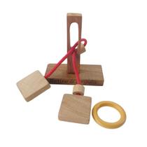 Retire a Argola Quebra Cabeça Desafio em Madeira Retire a Argola Quebra Cabeça Desafio em Madeira