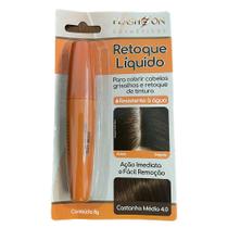RETOQUE LÍQUIDO FLASH ON 4.0 CASTANHO MÉDIO 8G - Cobertura Natural para Cabelos