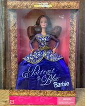 Retrato de boneca Barbie em azul, edição especial Retrato de boneca Barbie em azul, edição especial
