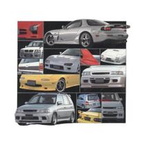 Retro 80s Japonês Gtr Jdm Corrida Revista Capa Pintura Em Tela Sala De Estar Decoração Da Parede