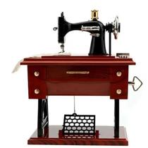 Retro Mini Máquina De Costura Caixa De Música Criativo Presente Aniversário Casa Decoração Desktop