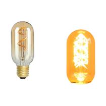 Retro Vintage E27 Lâmpada De Filamento Led 4w A60 St64 T45 T185 G80 G95 G125 Espiral Edison Lâmpada