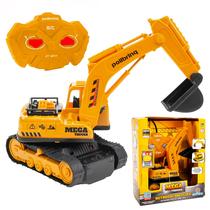 Retroescavadeira Controle Remoto Polibrinq Escala 1:20 Com Braço E Caçamba Articulados Retroescavadeira Controle Remoto Polibrinq Escala 1:20 Com Braço E Caçamba Articulados