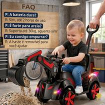 Retroescavadeira Elétrica Infantil Haste Som Brinquedo Mini Trator Veículo Criança Bateria 6V Retroescavadeira Elétrica Infantil Haste Som Brinquedo Mini Trator Veículo Criança Bateria 6V