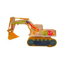 RetroEscavadeira Infantil Bate Volta Som E Luz Brinquedo top