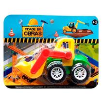 Retroescavadeira Trator Fricção Obras Brinquedo