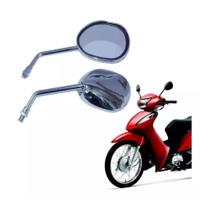 Retrovisor Biz 125 Pop 100 Bros Cromado Par Awa