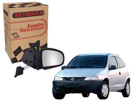 Retrovisor Chevrolet Celta 4 portas 2000 2001 2002 2003 2004 2005 com Controle Interno Regulagem Lado Direito