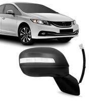 Retrovisor Civic 2012 2013 2014 2015 Eletrico C/pisca Preto