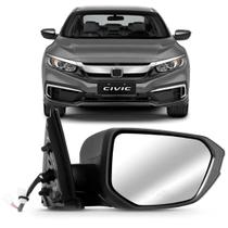 Retrovisor Civic 2017 2018 2019 Elétrico Capa Preta