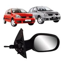 Retrovisor Clio 2003 a 2011 Com Controle Manual