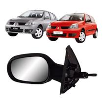 Retrovisor Clio 2003 a 2011 Com Controle Manual