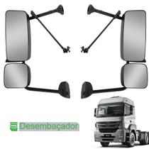 Retrovisor com Auxiliar p MB Axor Atego c Desembaçador LD LE