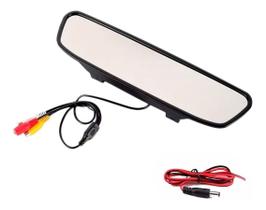 Retrovisor Com Tela 4 Lcd Com Entrada Rca Para Camera De Ré