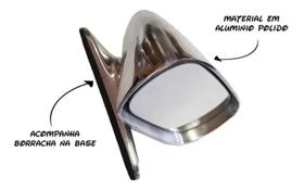 Retrovisor Cônico Maverick GT, Adaptável Puma, Opala SS - Alumínio Polido/ Lado Direito Retrovisor Cônico Maverick GT, Adaptável Puma, Opala SS - Alumínio Polido/ Lado Direito