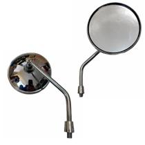 Retrovisor Cromado Estilo Intruder - Compatível com Motos Custom SLYCK-91217