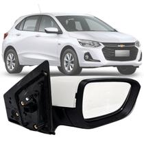 Retrovisor Direito Carona GM Chevrolet Onix Plus 2020 2021 de Regulagem Elétrica S/Ponto Cego e Capa Prata Branco e Vinho Retrovisor Direito Carona GM Chevrolet Onix Plus 2020 2021 de Regulagem Elétrica S/Ponto Cego e Capa Prata Branco e Vinho