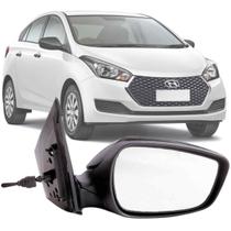 Retrovisor Direito Lado Passageiro Hyundai HB20 2012 2013 2014 2015 2016 Preto Com Controle Manual