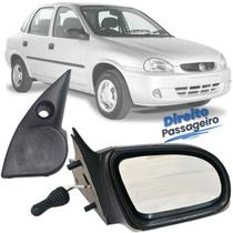 Retrovisor Direito (passageiro) Corsa Wind Hatch Sedan Wagon 94 / 2002 Classic 2003 / 2010 Com Controle e Acabamentos