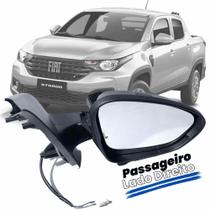 Retrovisor Direito (passageiro) Nova Fiat Strada 2020 2021 2022 com regulagem Elétrico e Seta (pisca) Original