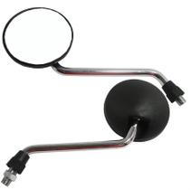 Retrovisor Dt200 Dt 200 mini haste cromada Par Retrovisor Dt200 Dt 200 mini haste cromada Par