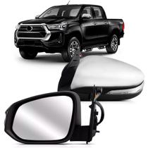 Retrovisor Elet Retratil C/pisca Capa Crom Hilux 2016 A 2021