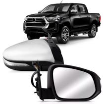 Retrovisor Elet Retratil C/pisca Capa Crom Hilux 2016 A 2021
