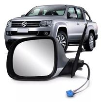 Retrovisor Espelho Amarok 2010 / 2015 Esquerdo Elétrico Inferior Cromado Conector Azul