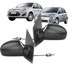 Retrovisor Espelho Fiesta 2004 Até 2011 Controle Manual Par 2 Peças