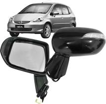 Retrovisor Espelho Fit 2003 até 2008 Elétrico Com Pisca Preto Liso Retrovisor Espelho Fit 2003 até 2008 Elétrico Com Pisca Preto Liso