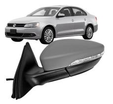 Retrovisor Espelho Jetta 2011 Até 2015 Elétrico Com Pisca e Luz Com Fechamento