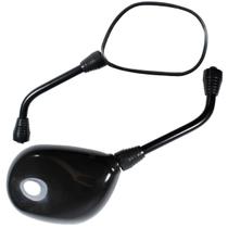 Retrovisor espelho moto mini YBR125 XTZ125 YBR150 Factor YS150 YS250 Fazer XTZ150 Crosser Fixo Lente plana Yamaha Par