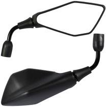 Retrovisor espelho moto modelo Kawasaki Z400 Lente Plana Haste curta Honda CG125 CG150 CG160 CB250 CB300 Twister Par