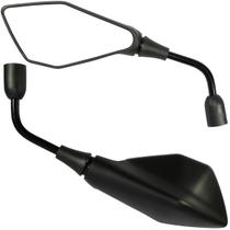 Retrovisor espelho moto modelo Kawasaki Z400 Lente Plana Haste normal Yamaha YBR125 YBR150 Fazer MT03 MT07 MT09 XTZ Par