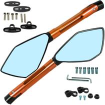 Retrovisor espelho moto modelo Rizoma Prisma CNC Honda Yamaha CG125 CG150 CG160 CB250 CB300 Twister YBR XTZ Par