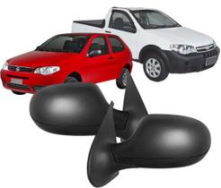 Retrovisor Espelho Palio Strada Economy 2011 até 2017 2 Portas Fixo Pé Redondo Par 2 pçs