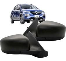 Retrovisor Espelho Renault Kwid 2017 até 2026 Com Controle Manual Par 2 peças